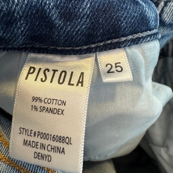 Pistola Womens Denim Jeans High Rise Straight Leg Ripped Frayed Size 25 Distress - Picture 9 of 9